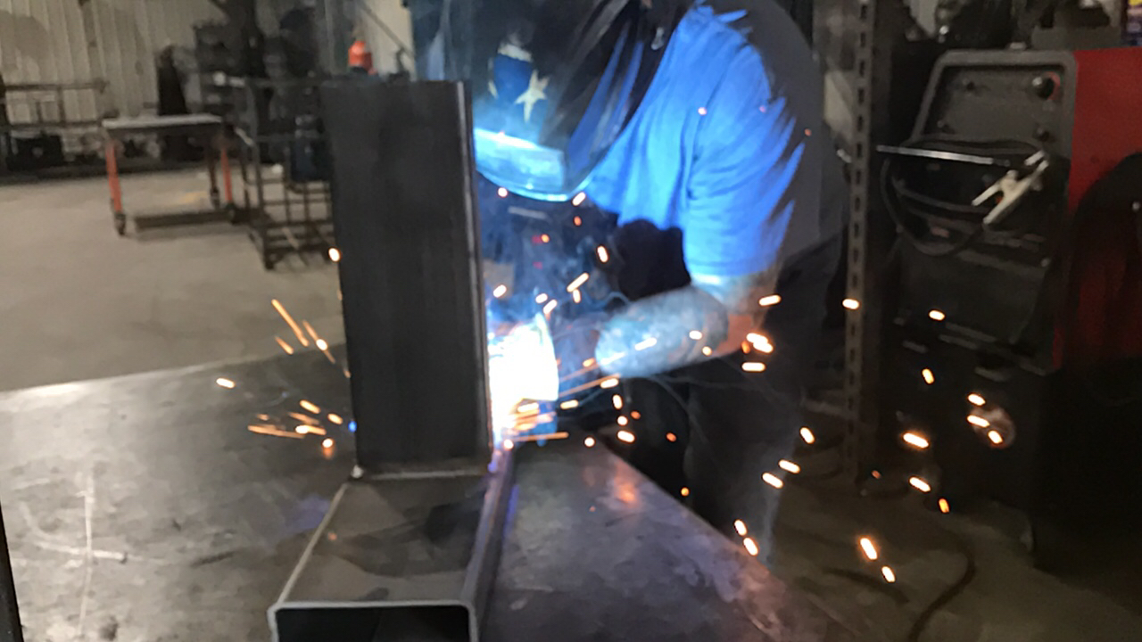 Photo of welding at an Iowa Falls manufacturer